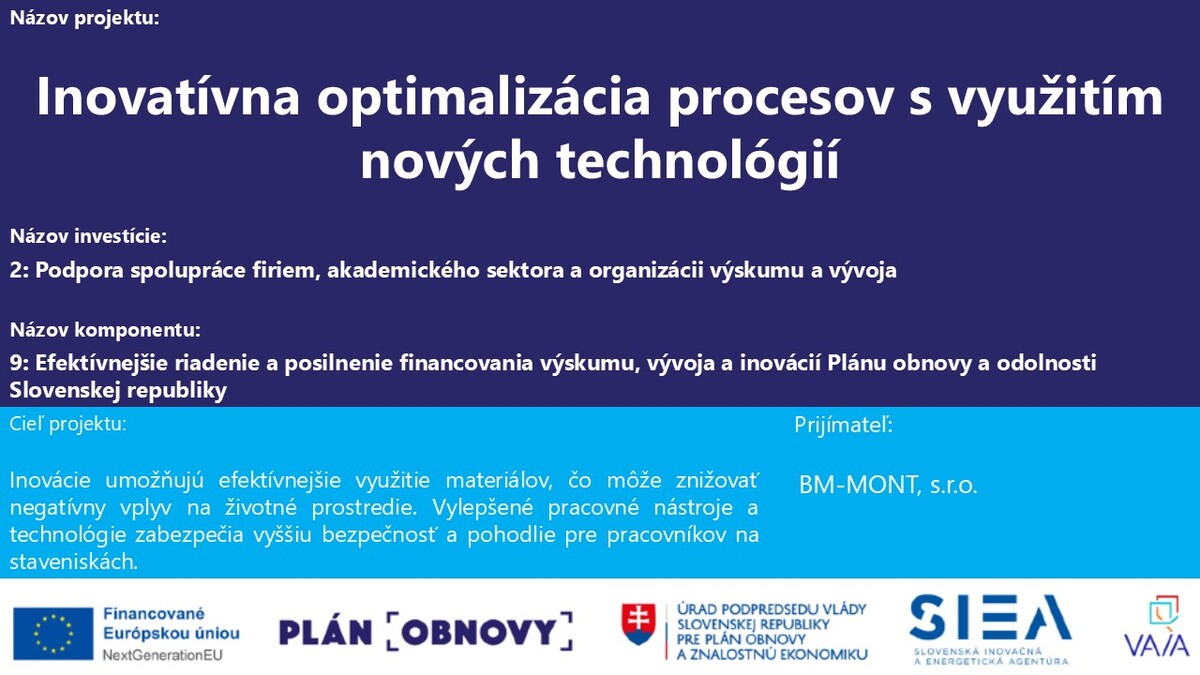 SIEA inovativna optimalizacia procesov bm mont